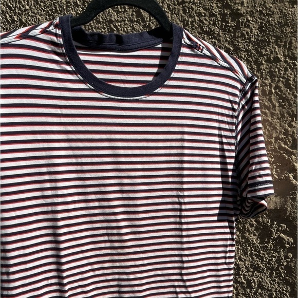 Women's Lululemon T-Shirt Multicolor Striped NO SIZE Casual City Stretch Active - Picture 7 of 10